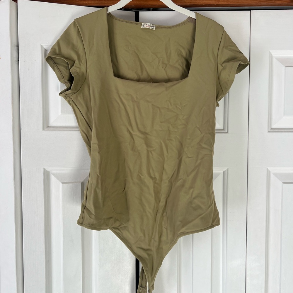 Free People Fair and Square Neck Duo Bodysuit